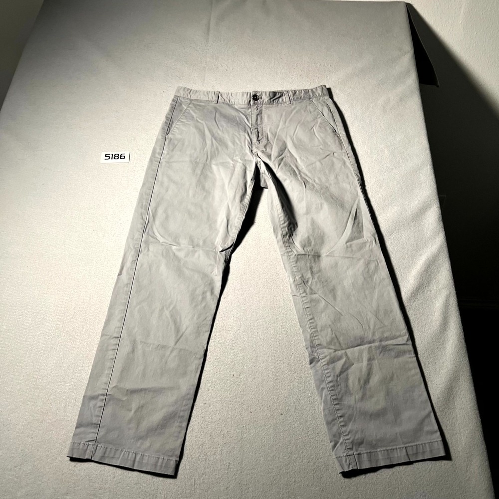 Calvin Klein Chino Pants Mens 36x32 Gray Cotton Stretch Straight Leg Outdoor